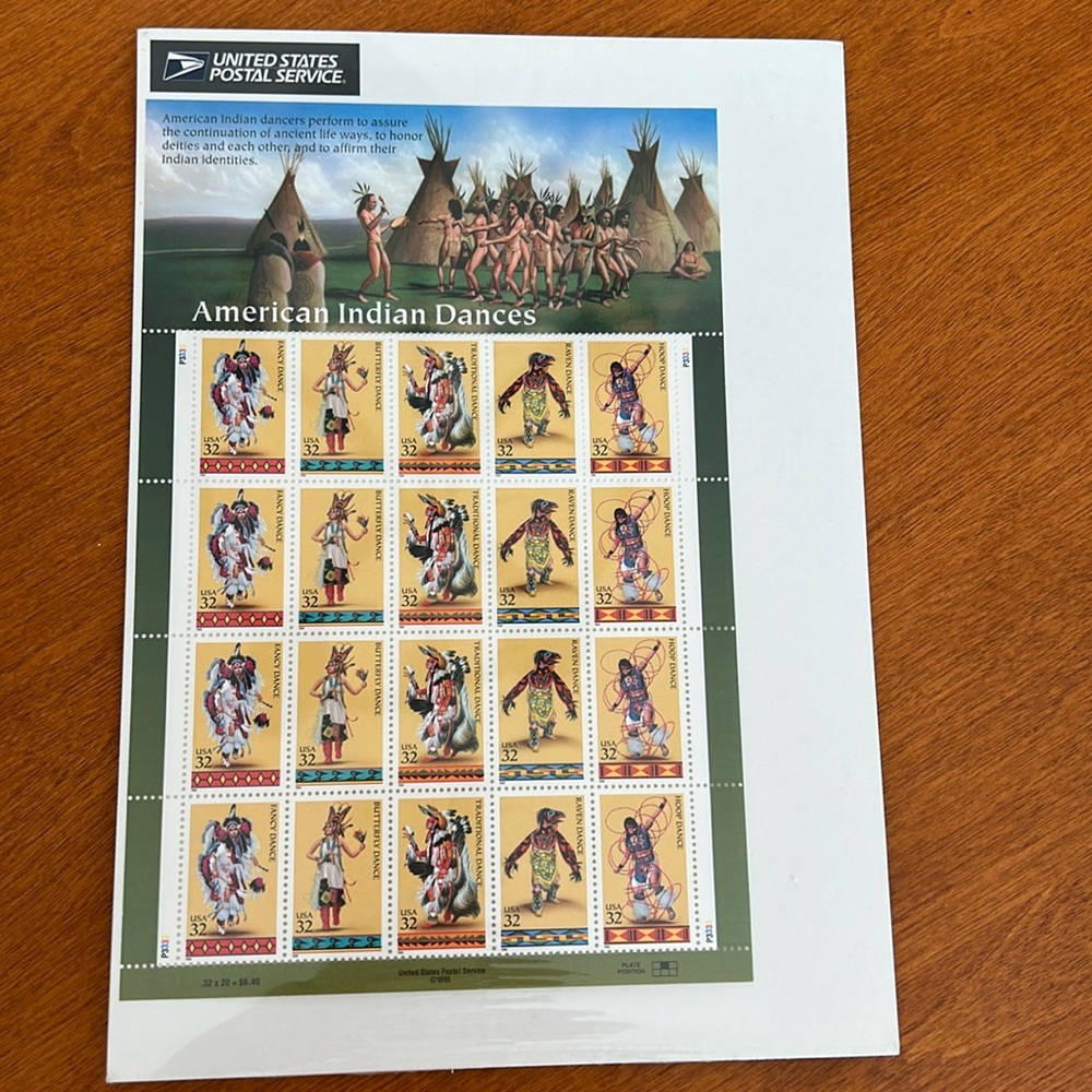 American Indian dance stamps